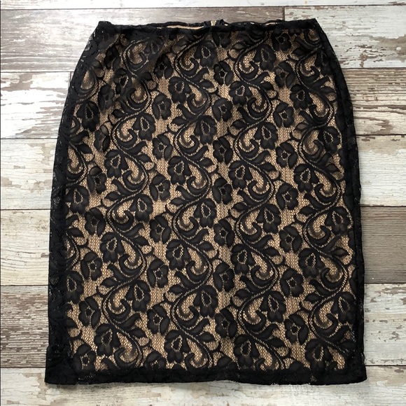 Black & Tan Lace Skirt - Picture 1 of 3